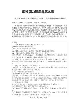 血栓弹力图结果怎么看