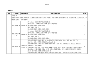 2022年数据中心存储扩容及数据容灾备份项目参数要求