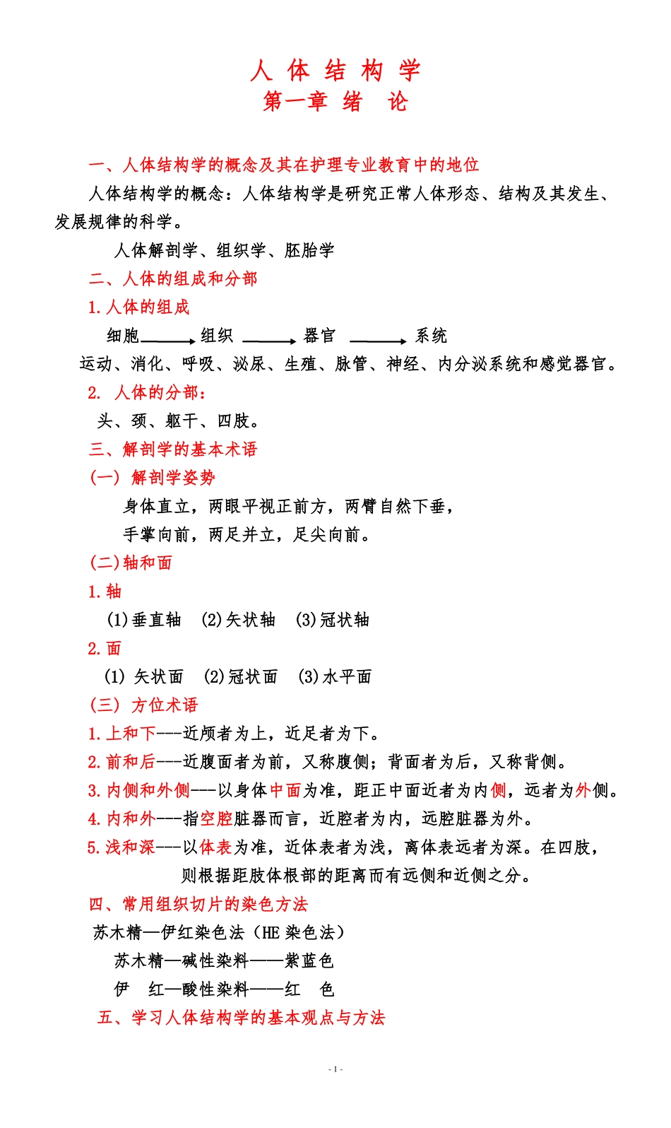 人体结构学备课笔记汇总_第1页