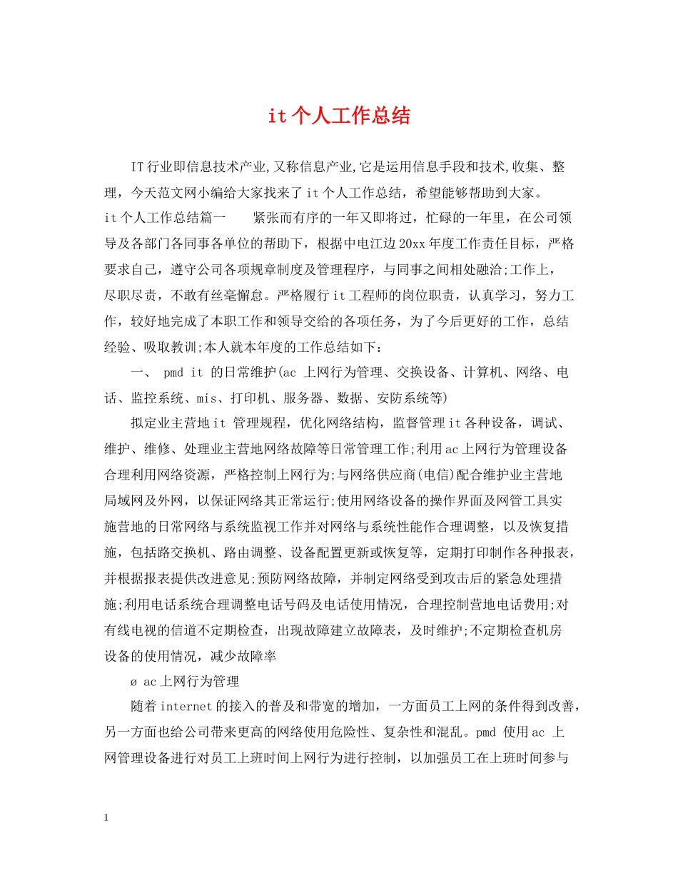 it个人工作总结_第1页