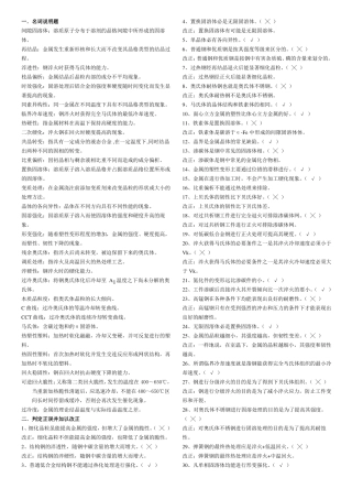工程材料以及热处理复习资料