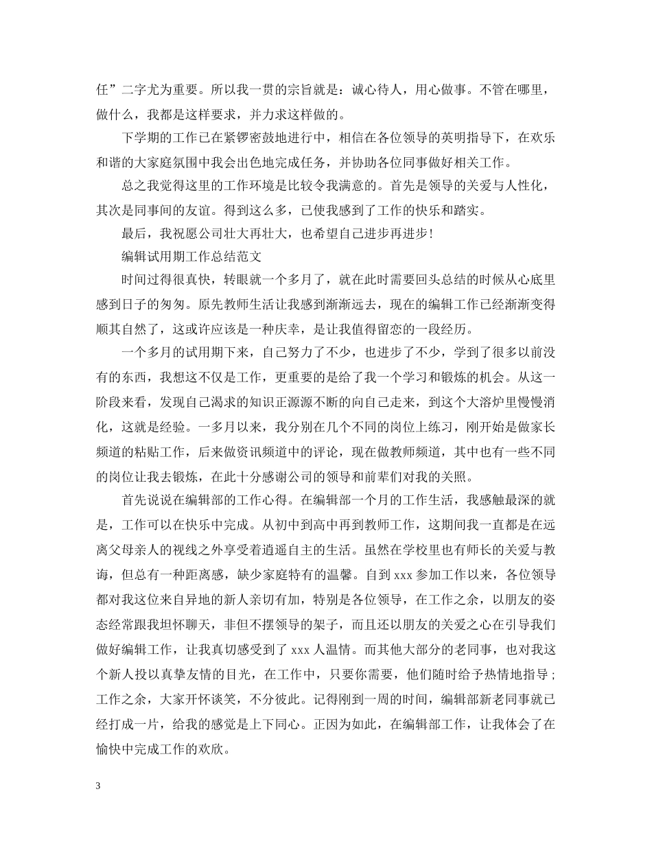 编辑试用期的工作总结 _第3页