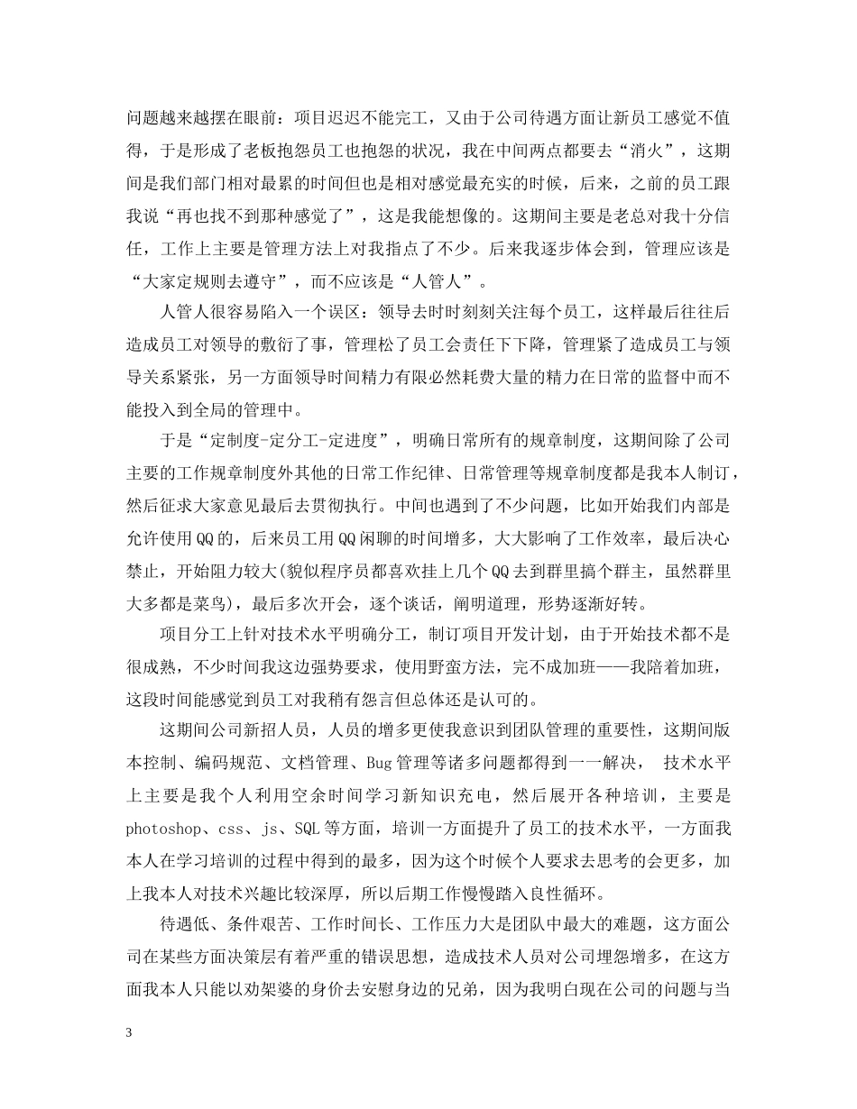 程序员年度工作总结 _第3页