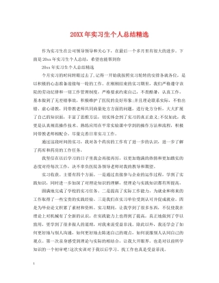 实习生个人总结精选