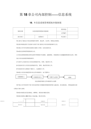 信息系统管理制度