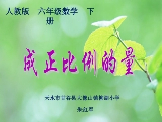 微课成正比例的量