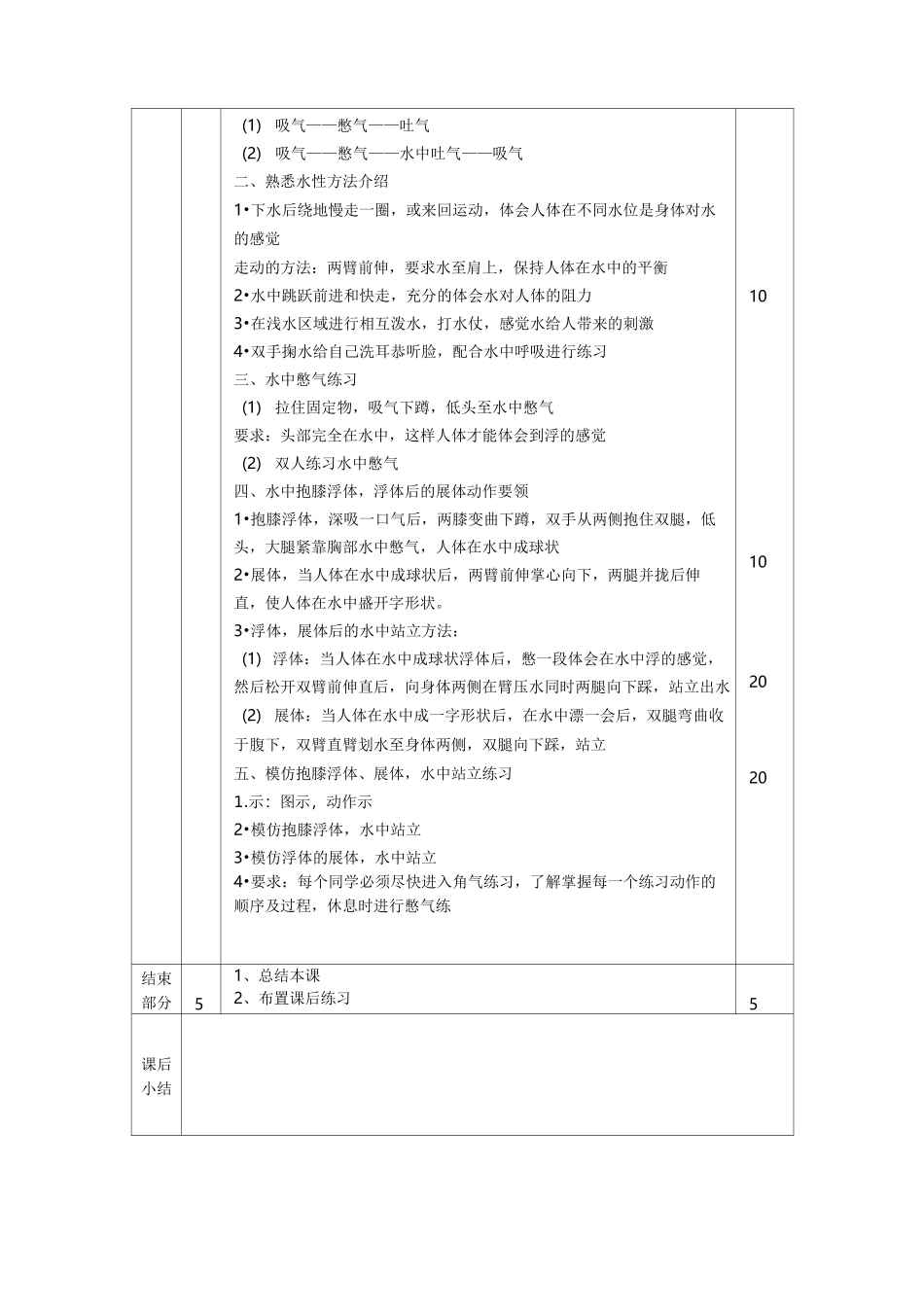 游泳教学教案_第2页