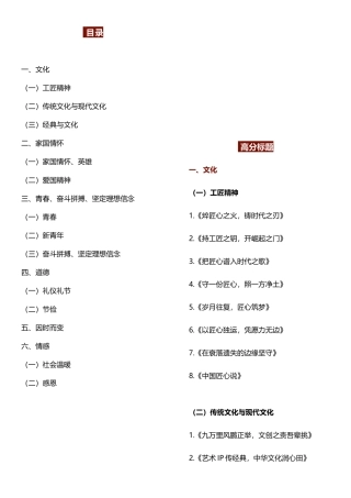 作文标题模板
