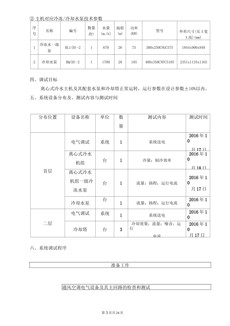 冷水机组调试方案模板_第3页