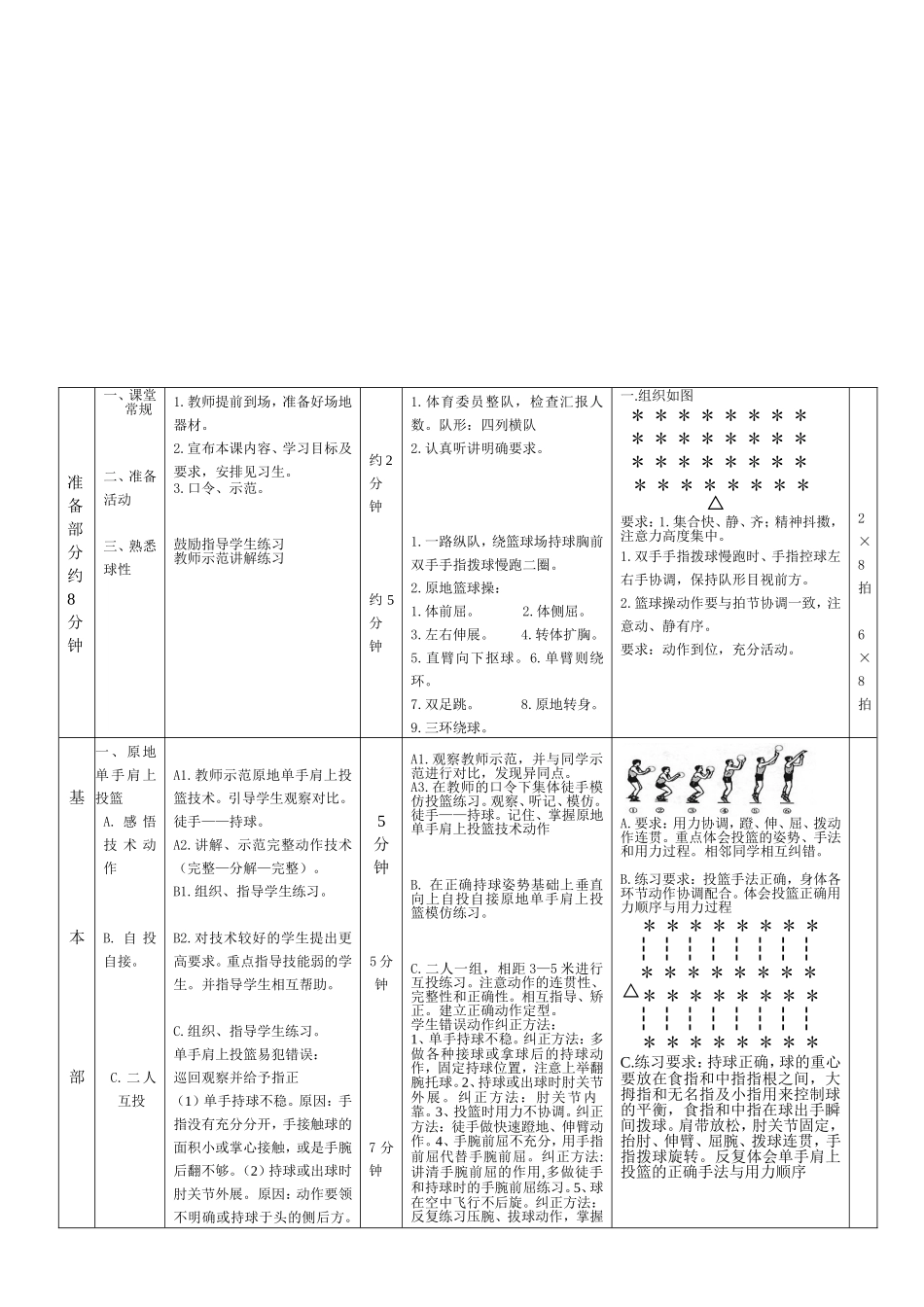 《原地单手肩上投篮》教学设计_第3页