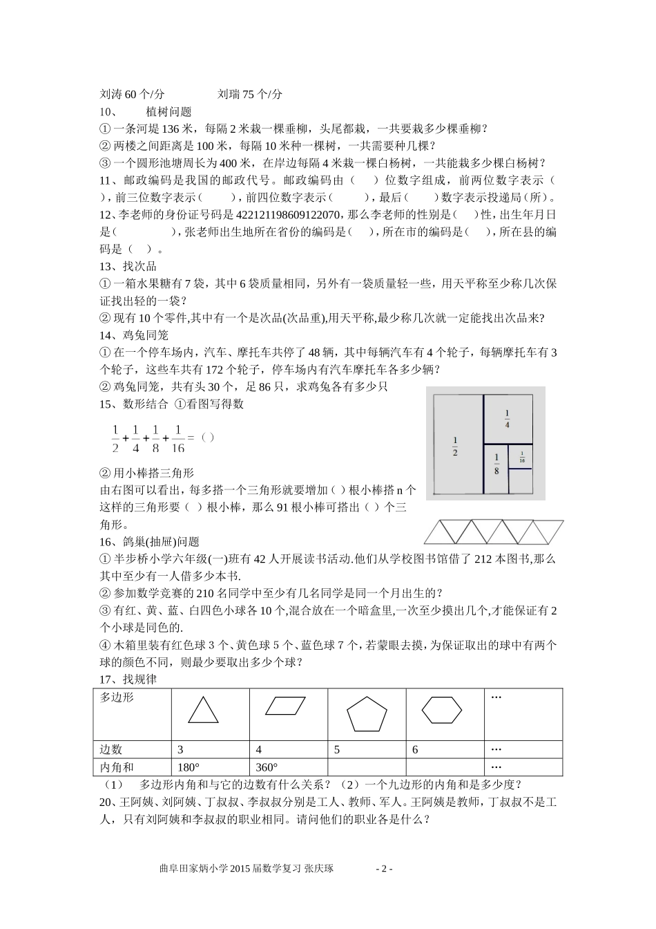 2015届-人教版-数学广角总复习_第2页