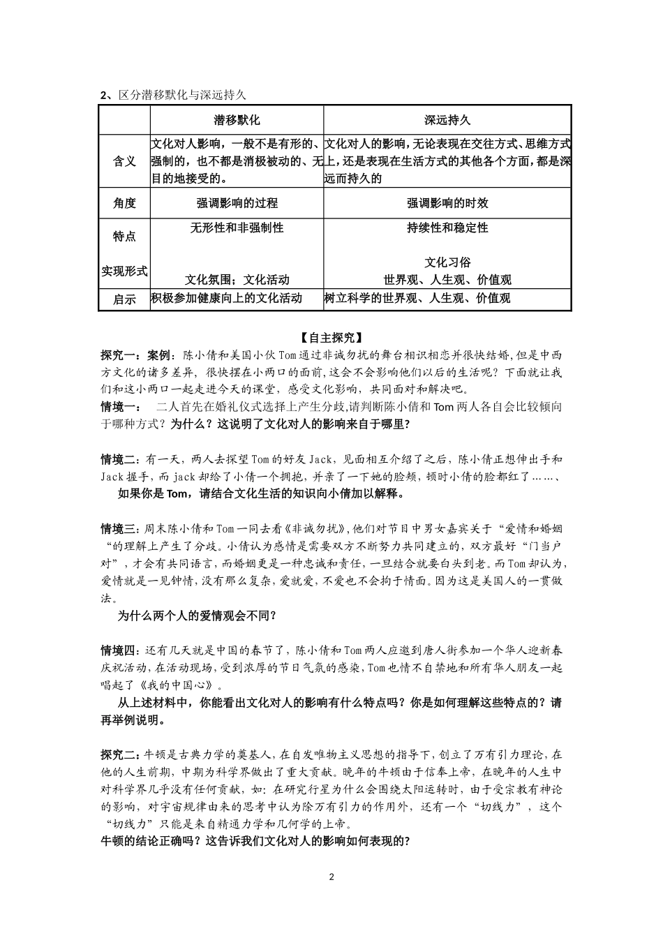 感受文化影响导学案_第2页