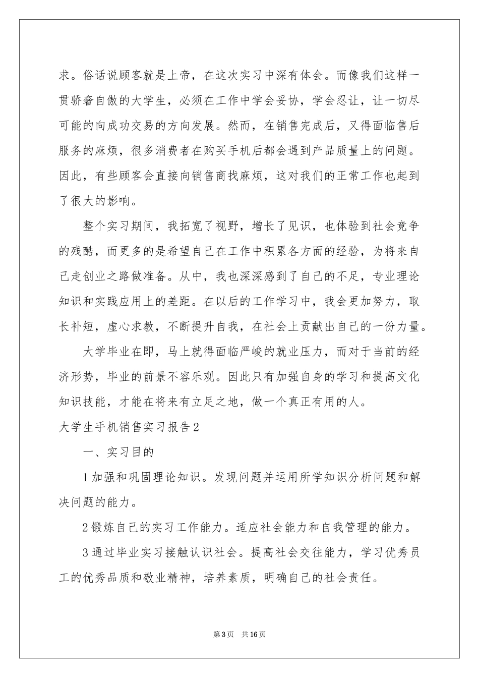 大学生手机销售实习报告_第3页