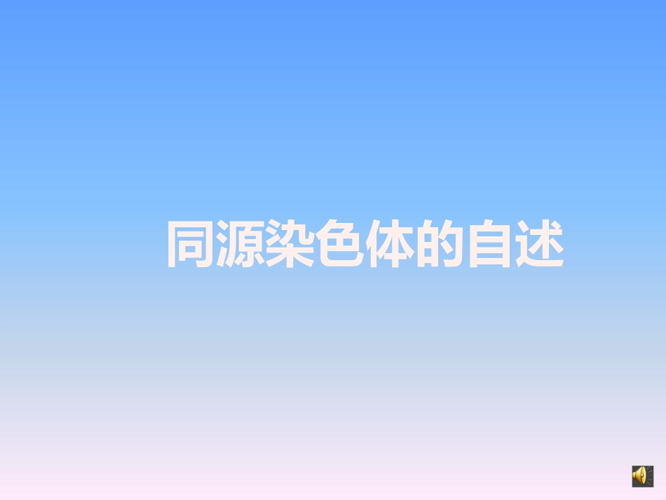 一对同源染色体的自述_第1页