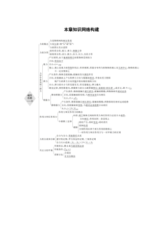 第三章本章知识网络构建