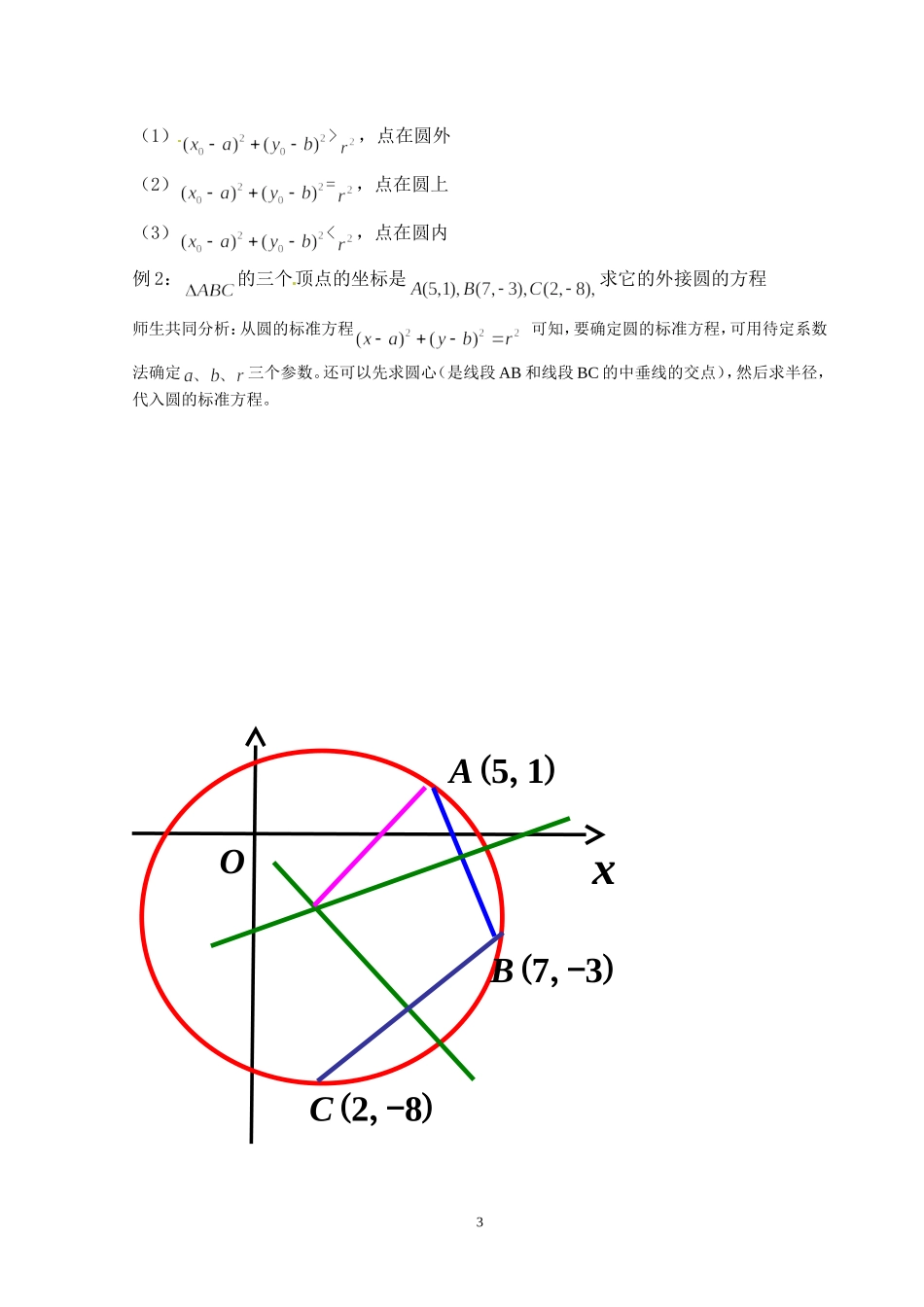 圆的标准方程教学设计_第3页