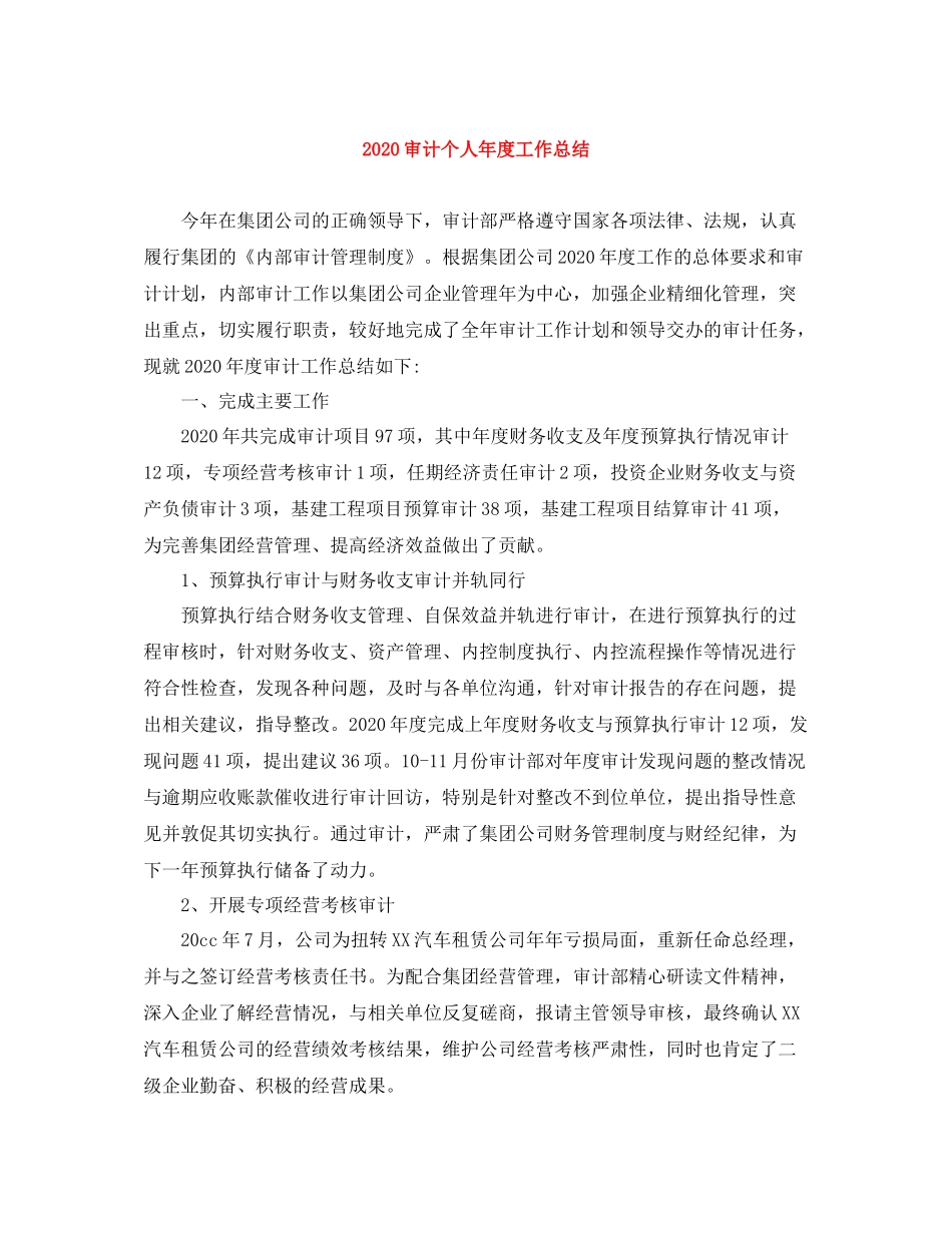 审计个人年度工作总结_第1页