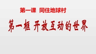 九下下11开放互动的世界（24张幻灯片）