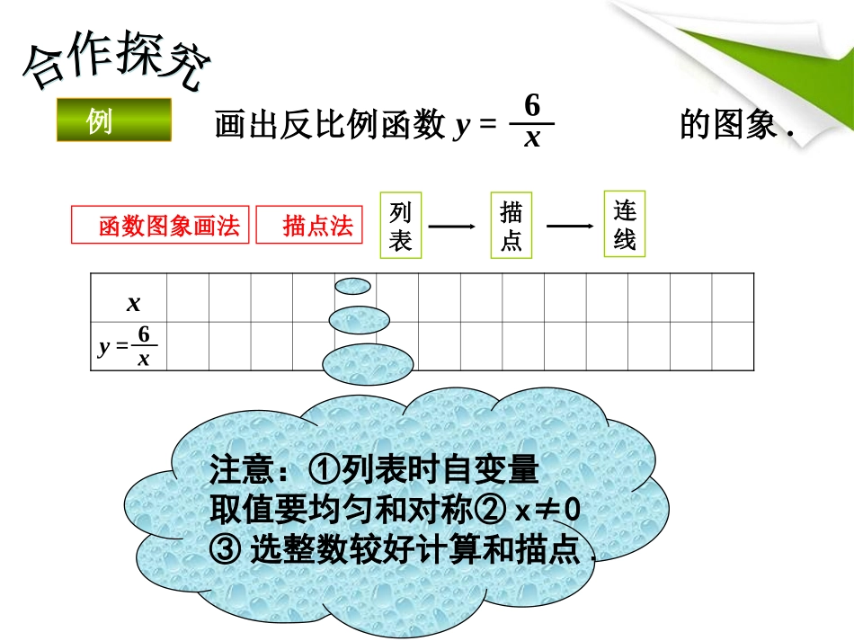 第1课时反比例函数y=k／x(k＞０)的图象与性质_第3页
