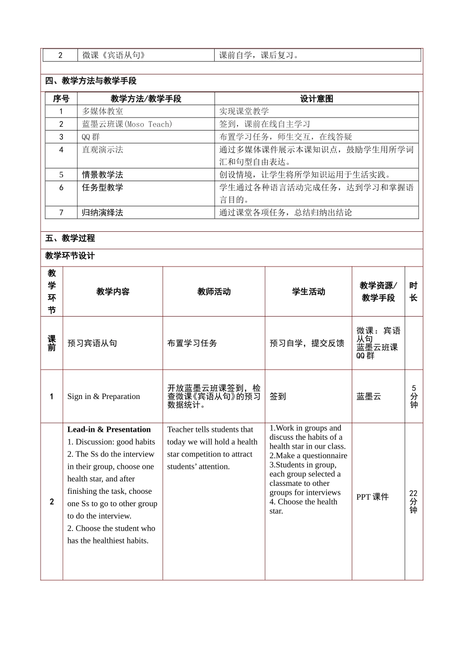 高教版Unit5languageinuse&Task教学设计_第2页