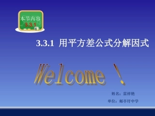 用平方差公式进行因式分解 (2)