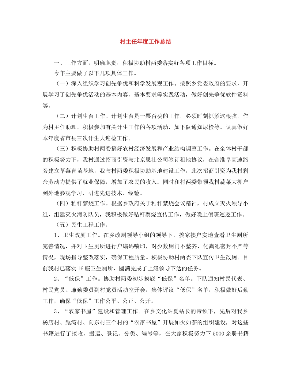 村主任年度工作总结 _第1页