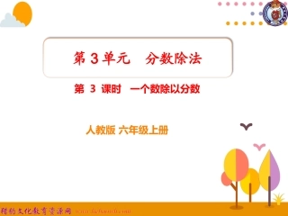 第3课时一个数除以分数 (2)