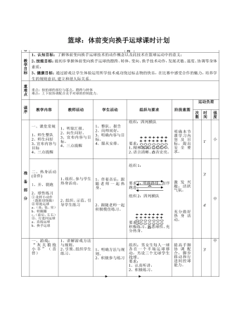 篮球：体前变向运球