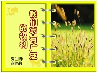 我们享有广泛的权利PPT课件用