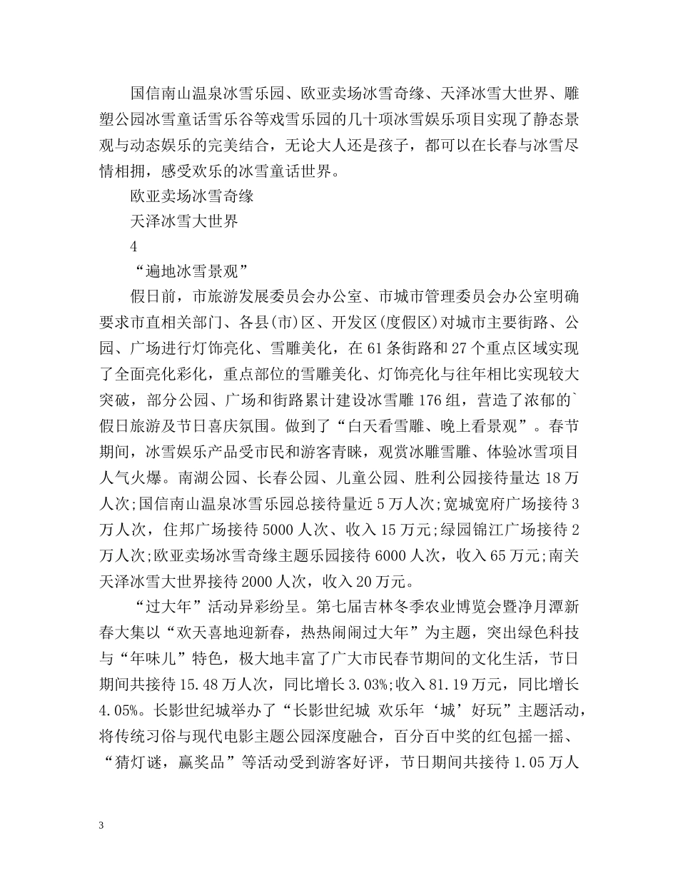 春节假日工作总结 _第3页