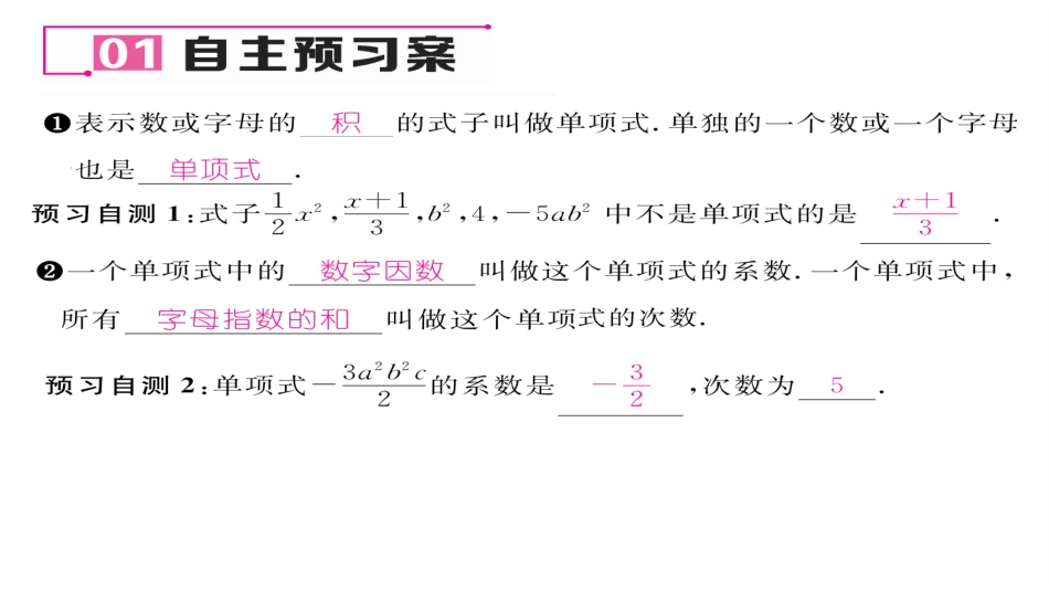 整式第课单项式_第2页