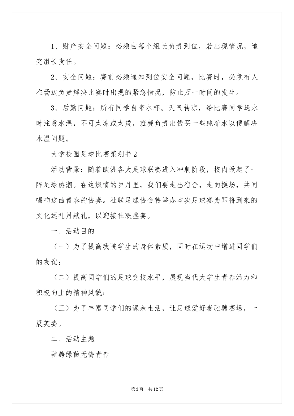 大学校园足球比赛策划书_第3页