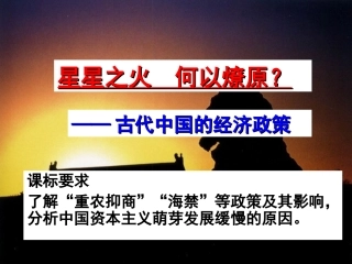 古代经济政策