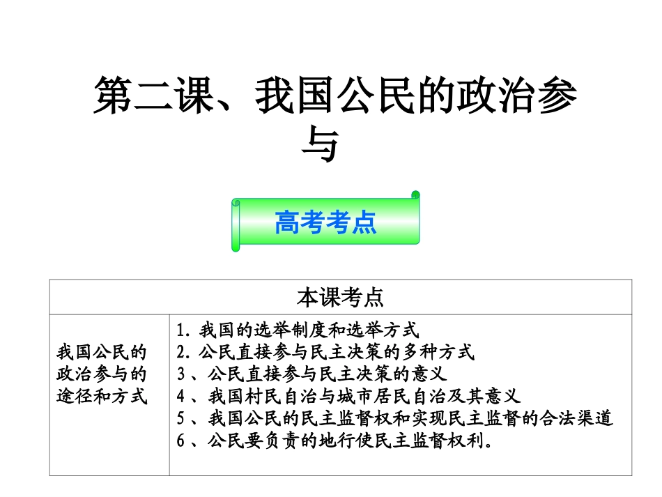 公民政治参与的途径和方式_第1页