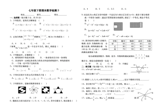 七年级下学期期末试题----3