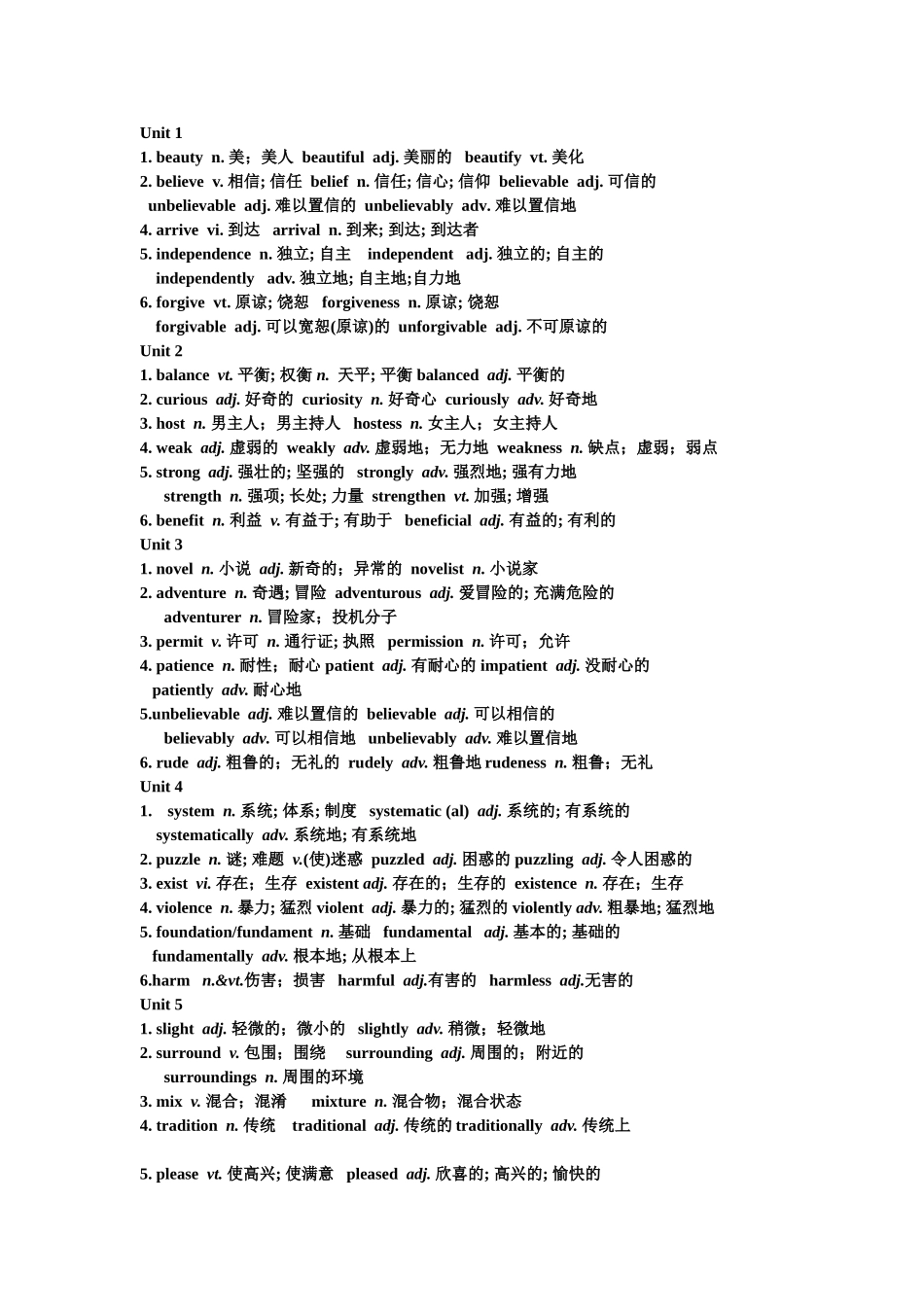 高中英语派生词小结必修1-8_第3页