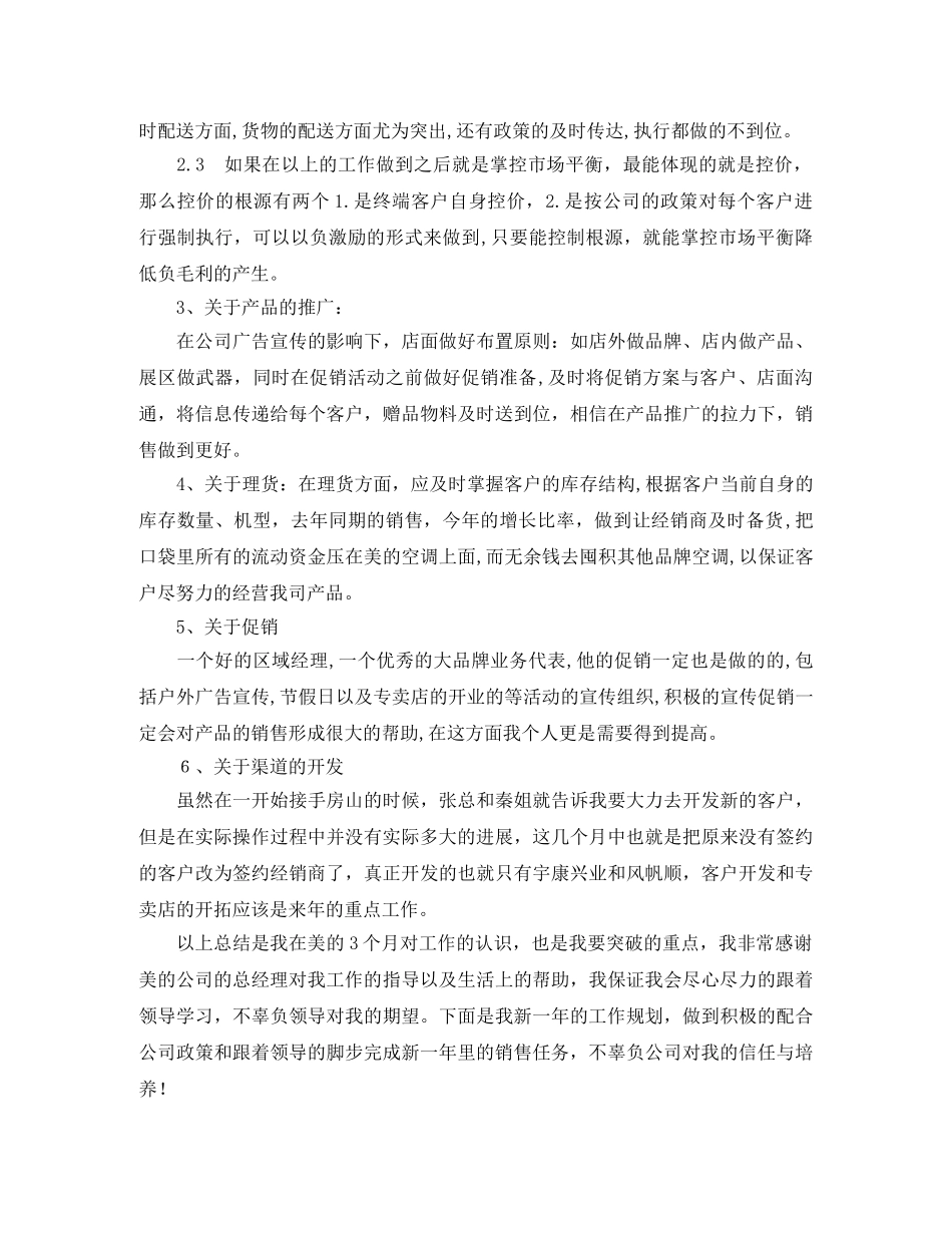 大区域经理的营销工作总结 _第2页