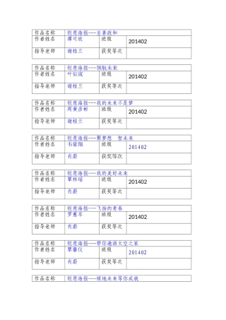 作品名称(海报）