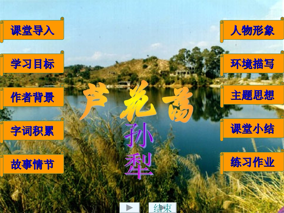 人教新课标版初中八上《芦花荡》课件_第1页