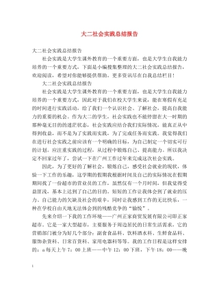 大二社会实践总结报告 (2) 