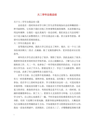大二学年自我总结 