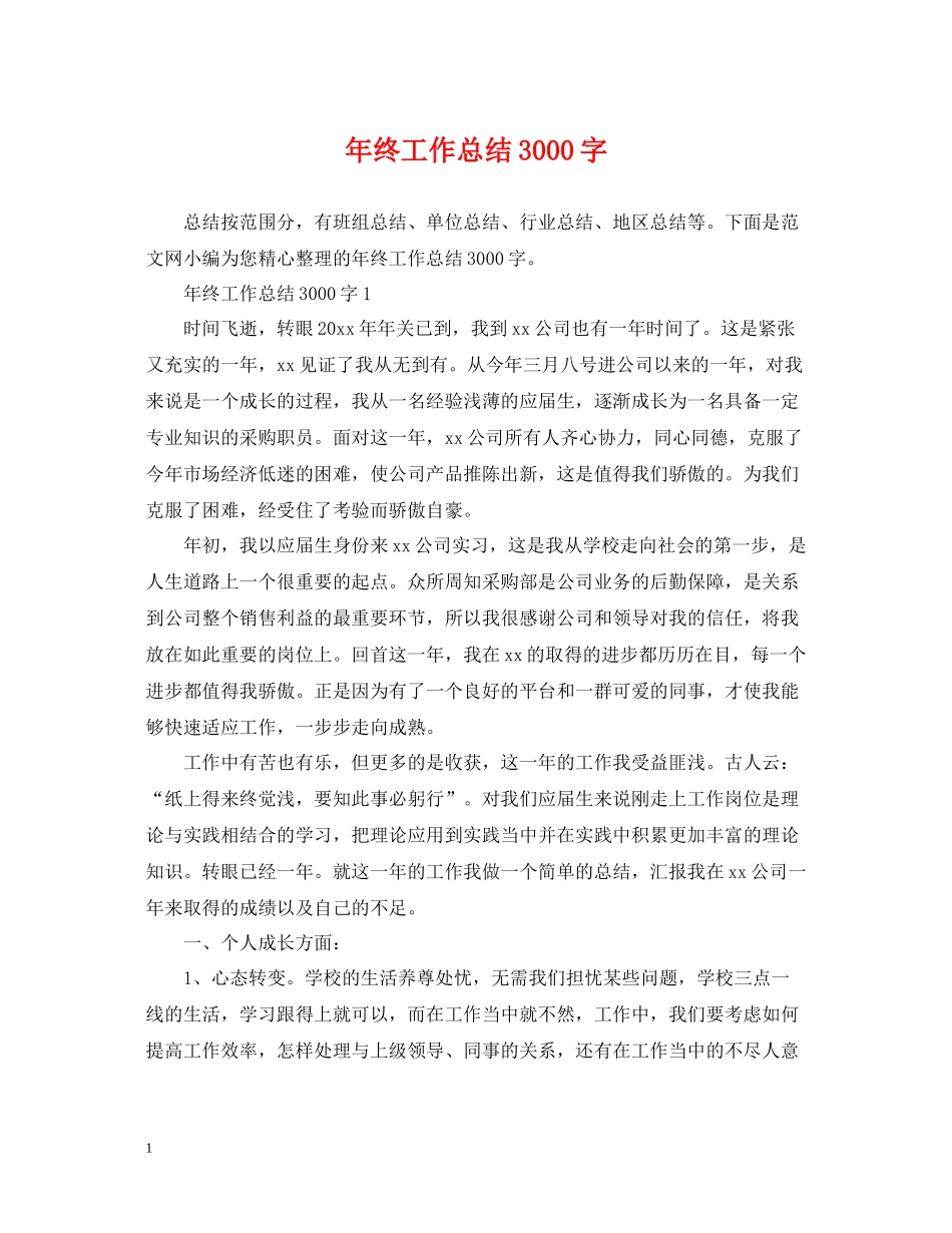 2020年终工作总结3000字_第1页