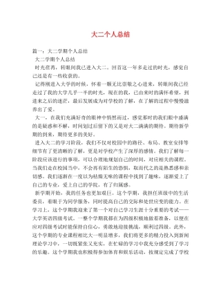 大二个人总结 