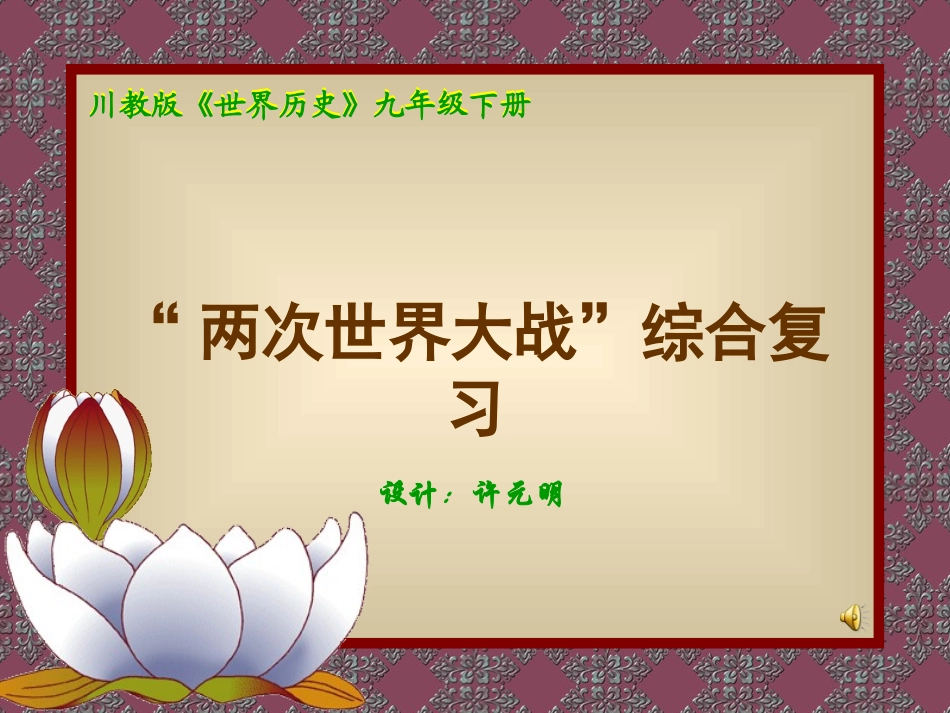 “两次世界大战”综合复习_第1页