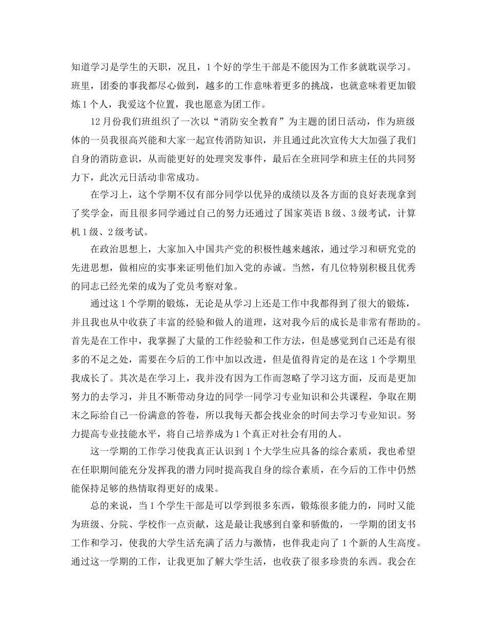 大二上学期团支书工作总结 _第3页