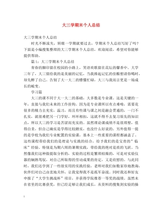 大三学期末个人总结 (2) 