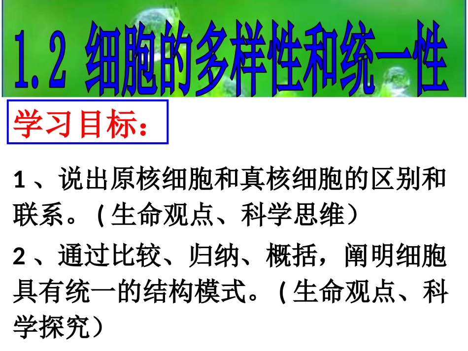 细胞的多样性和统一性（张PPT）_第2页