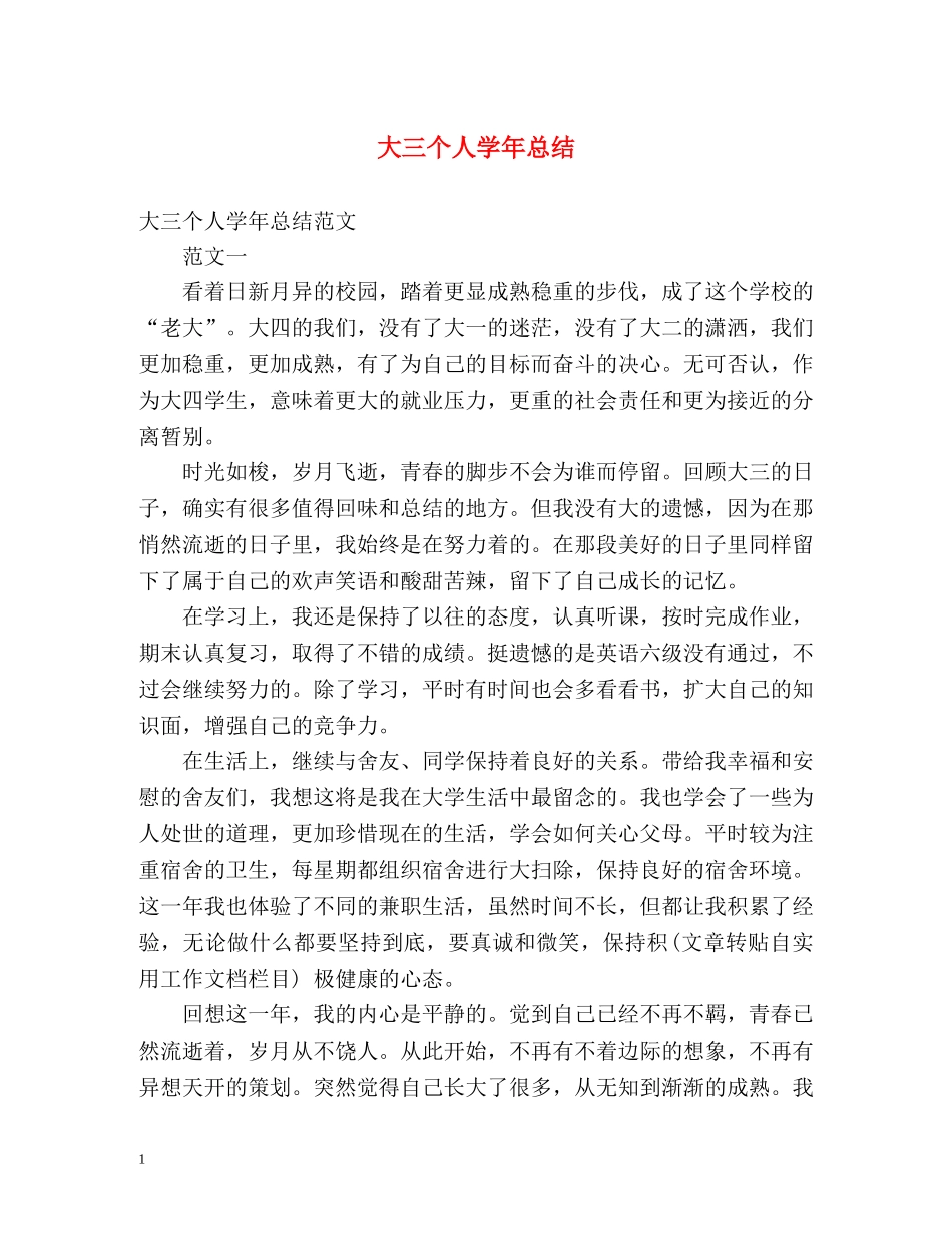 大三个人学年总结 _第1页