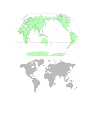世界政区及轮廓图(可编辑)