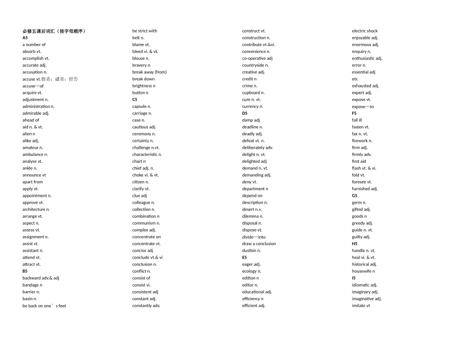 必修五单词(按字母顺序)_第2页